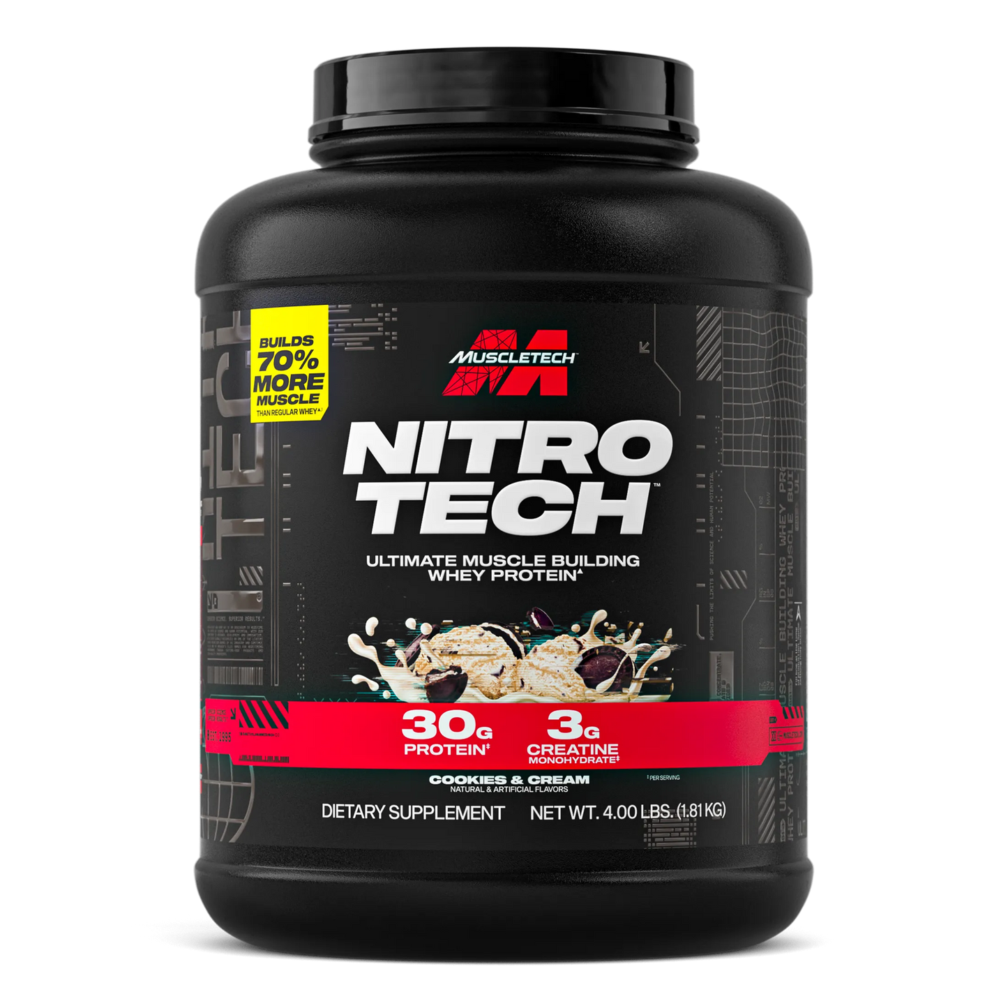 NITROTECH MUSCLETECH WHEY PROTEIN 4 LB